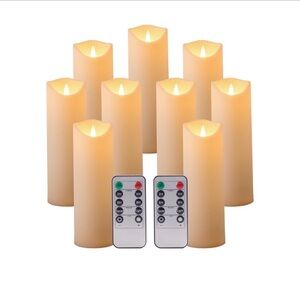 Elegant Cream LED Candle Set with Remote